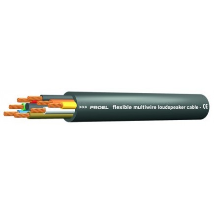 PROEL STAGE HPC685BK SPEAKER cables elastyczny kabel głośnikowy o 8 skręconych żyłach do głośników pasywnych